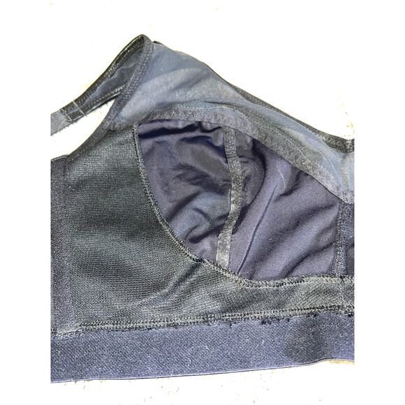 Breezies Bra Lot 36DDD Mesh Lace Wirefree Black + Dusty Plum NoWire Unlined QVC - Picture 14 of 16